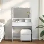 vidaXL Тоалетка с LED, бяла, 80x41x134,5 см, снимка 2