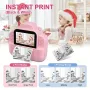 Детски фотоапарат за моментни снимки с дисплей мини термален Принтер с хартия комплект Лилав, снимка 14