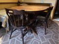 Разтегателна маса масив с 4 бр. столове и кухненски ъгъл, снимка 4
