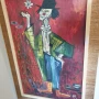 Стара картина на клоун, масло/платно,1965година ,подписана, снимка 7