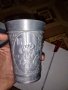 Релефна Чаша,бокал -калаено-сребърна сплав, снимка 4