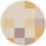 120см Кръгъл килим с разноцветни квадрати