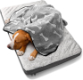 KYG Одеяло за кучета Beany, меко и топло, 104 × 76 см, сиво, снимка 2