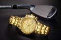 Спортен Златен Мъжки Метален Часовник 48 мм, снимка 2