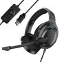 Слушалки с микрофон Геймърски Baseus Gamo Virtual NGD05-0A Черни RGB Подсветка Gaming Headset