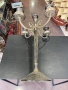 Посребрен бронзов свещник с пет звена. №8060, снимка 7