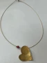 Сребърно колие с позлата, снимка 6