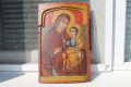 Централна част на българска икона Триптих, снимка 1 - Икони - 36576518