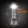 Нови запечатани в целофан Комплект 2бр. Мощни LED Крушки H7 APAKA – 220W, 20000LM, Canbus , снимка 5