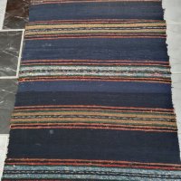 Домашно тъкана памучна черга с размери 80 см х 3,20 м, снимка 2 - Пътеки - 42054208