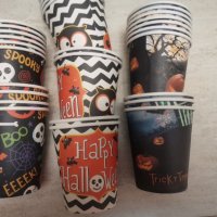 10 бр чаши Хелоуин Halloween картонени парти, снимка 1 - Чаши - 42748174