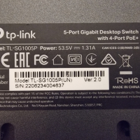 TP-Link TL-SG1005P/ суич, снимка 5 - Суичове - 44659701