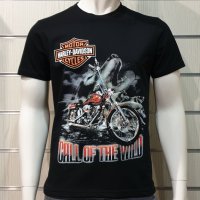 Нова мъжка тениска с дигитален печат HARLEY DAVIDSON, мотори, Call of the Wild, снимка 5 - Тениски - 35622537