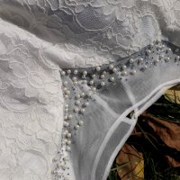 Булченска рокля дантела S-M Размер, снимка 1 - Сватбени рокли - 34378994