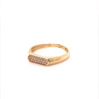 Златен дамски пръстен 1,56гр. размер:55 14кр. проба:585 модел:20048-3, снимка 2 - Пръстени - 42636936