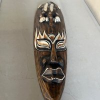 Дървена маска ръчна изработка, снимка 1 - Декорация за дома - 42497324
