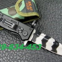Уникален Военен Автоматичен Сгъваем Нож Ножове Ак47 щик  Тактически, снимка 5 - Ножове - 32165013