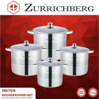Комплект съдове за готвене 8 части Zurrichberg ZBP-7076, снимка 2 - Съдове за готвене - 38511990
