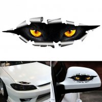 Високо качествен 3Д 3D стикер лепенка очи на котка за кола автомобил джип мотор колело, снимка 2 - Аксесоари и консумативи - 31091659