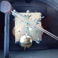 Оригинален стар каминен настолен часовник Механичен, снимка 4 - Антикварни и старинни предмети - 29707562