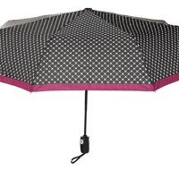 Автоматичен сгъваем чадър за дъжд Черен бордо с бели кръстове 29 см, снимка 2 - Други - 42875672