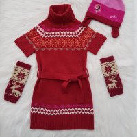 Детска плетена рокля 7-8 години, снимка 15 - Детски рокли и поли - 38764418