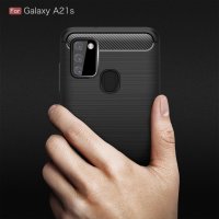 Samsung Galaxy A21S - Удароустойчив Кейс Гръб CARBON, снимка 6 - Калъфи, кейсове - 29206317