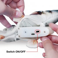 Интерактивна риба с дистанционно Floppy Fish Cat Toy, снимка 7 - За котки - 36616561
