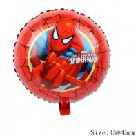 Спайдърмен Spiderman кръгъл фолио фолиев балон хелий или въздух рожден ден, снимка 1 - Други - 31674168