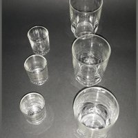 Лот: 3 + 3 чаши за питието и… „разредителя“, снимка 2 - Чаши - 29618180