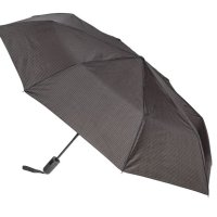Разделен автоматичен кафяв черен зиг заг чадър за дъжд 31 см, снимка 3 - Други - 42875637