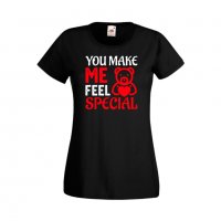 Дамска тениска Свети Валентин You Make Me Feel Special 2, снимка 4 - Тениски - 35649660