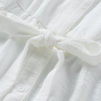 Дамска бяла риза без ръкави, с ефектна талия с ластик, снимка 15 - Ризи - 44305060