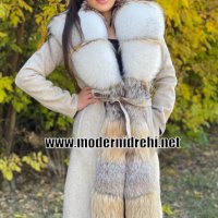Дамско палто с богата Лисица код 124, снимка 1 - Палта, манта - 34388005
