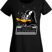 Дамска тениска Star Wars Power of Duckside,Филм,Игра,superhero,Изненада,Подарък,Повод,, снимка 2 - Тениски - 37732476