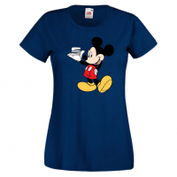 Дамска тениска Mickey Mouse SEAT .Подарък,Изненада,, снимка 5 - Тениски - 36528907