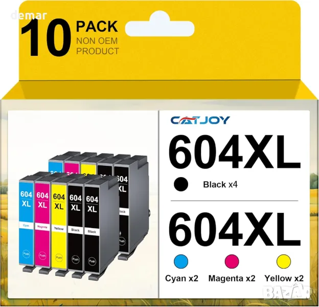 Касети с мастило CATJOY 604XL за Epson 604 Epson 604xl, 10 броя, снимка 1