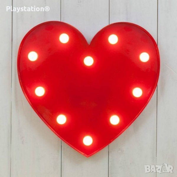 LED лампа романтично червено сърце, снимка 1