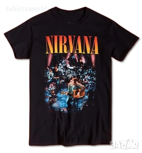 Нова мъжка тениска с дигитален печат на музикалната група NIRVANA, снимка 1