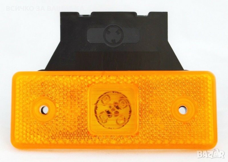 Диодни Лед LED габарити светлини с 4 диода , 12-24V , ОРАНЖЕВИ, снимка 1