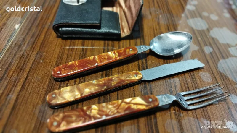 стари български прибори сгъваеми туристически Петко Денев , снимка 1