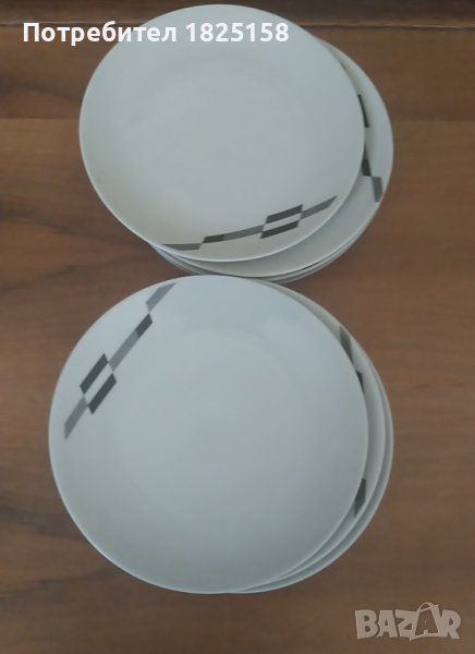 Чинии в бяло и черно 10 бр. с обща цена , снимка 1