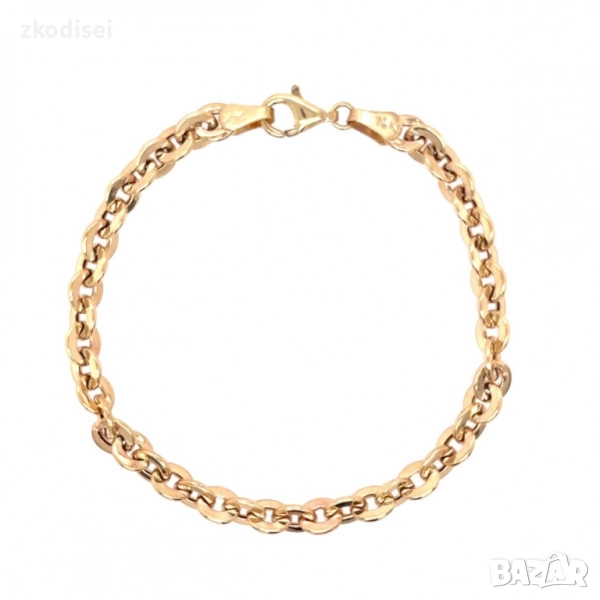 Златна дамска гривна 4,46гр. 18,5см.14кр. проба:585 модел:28092-1 , снимка 1