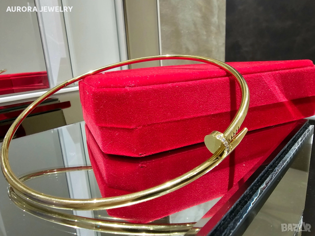 CARTIER Nail Juste un Clou Classic Gold Diamonds Колие Пирон, снимка 1