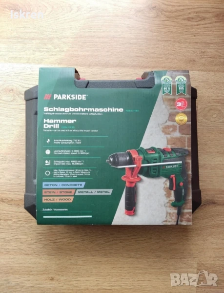 Ударна бормашина PARKSIDE PSBM 750 B3 с гаранция, снимка 1