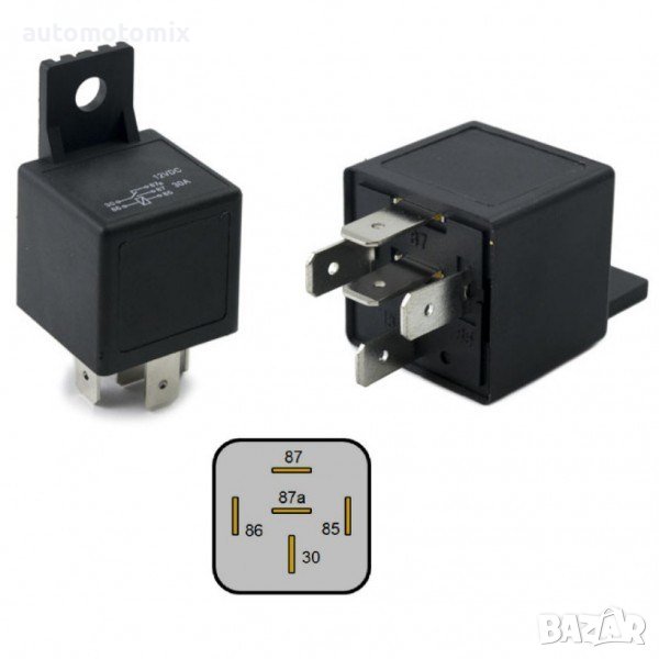 РЕЛЕ 40А 12V - 5КРАЧЕТА - 2912, снимка 1