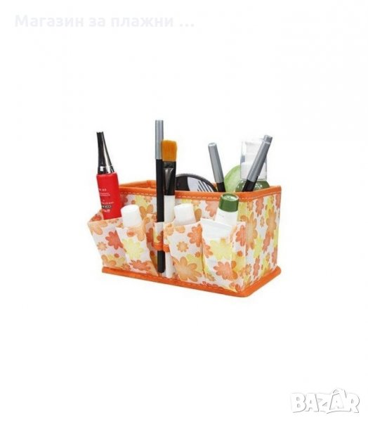 Настолен цветен несесер за козметика - код 1707, снимка 1