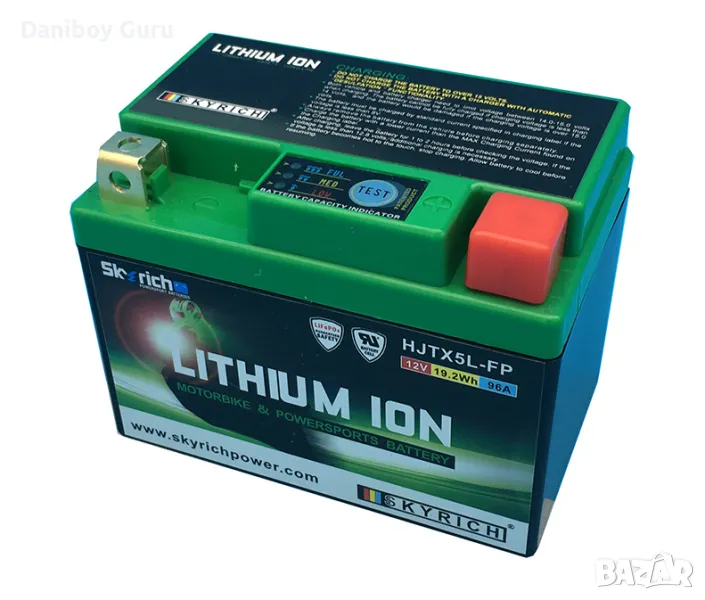 Литиео йонен акумулатор за мотор, скутер, АТВ лодка  Skyrich HJTX5L-FP Li Ion, снимка 1