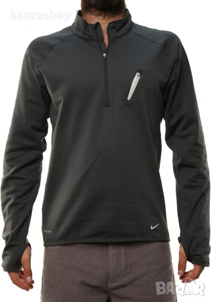  Nike Men's Dri-Fit 1/4 Zip Running Shirt - страхотна мъжка блуза, снимка 1