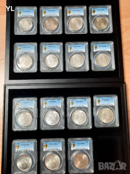 Колекция от 15 сребърни долара,PCGS, снимка 1